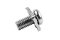 [E] น็อตยึดสายไฟ สแตนเลสชุบนิกเกิ้ล M5x10 mm พร้อมแหวนทรงสี่เหลี่ยม ขนาด 10x10 mm